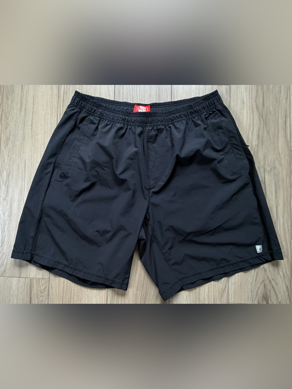 Toes On The Nose Black Athletic Swim/Workout Shorts Drawstring Lined XXL